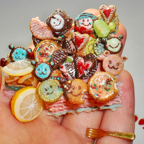 ⑦G サクサク クッキーパイ♪ フェイクスイーツ 樹脂粘土 ドール